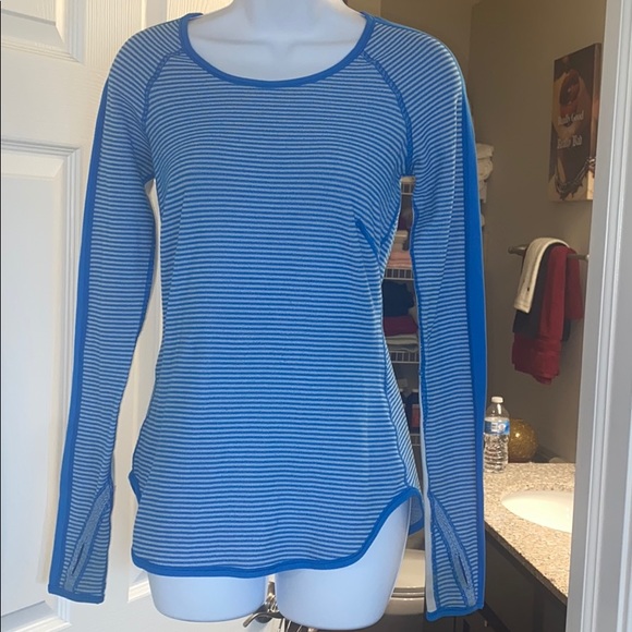 Lululemon Striped Long-Sleeve Rulu - Picture 3 of 9